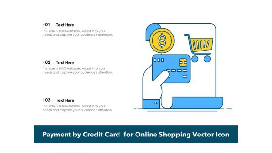 Payment By Credit Card For Online Shopping Vector Icon Ppt PowerPoint Presentation Gallery Example PDF