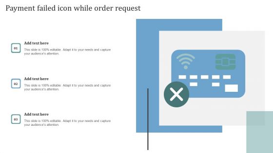 Payment Failed Icon While Order Request Sample PDF