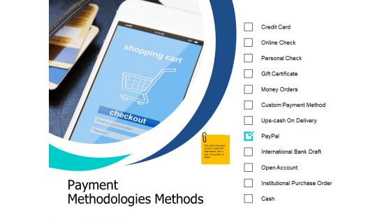 Payment Methodologies Methods Ppt PowerPoint Presentation Show Guide