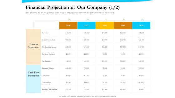 Payment Processor Financial Projection Of Our Company Net Demonstration PDF