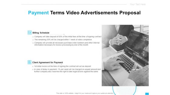 Payment Terms Video Advertisements Proposal Ppt Gallery PDF