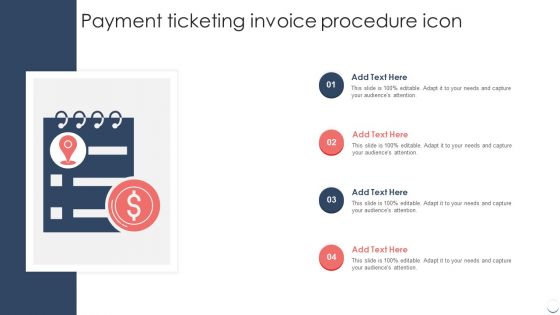 Payment Ticketing Invoice Procedure Icon Brochure PDF