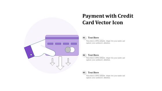 Payment With Credit Card Vector Icon Ppt PowerPoint Presentation Layouts File Formats PDF