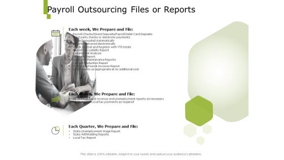 Paysheet Offshoring Company Payroll Outsourcing Files Or Reports Ppt Portfolio Graphics Pictures PDF