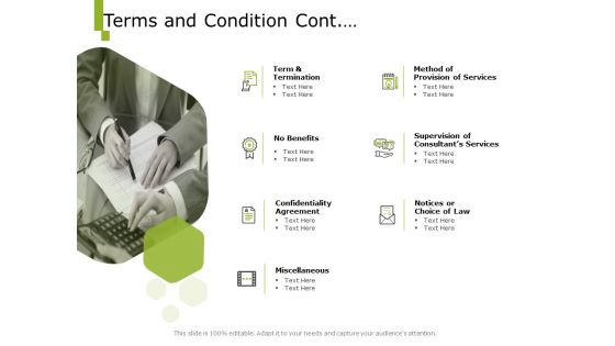 Paysheet Offshoring Company Terms And Condition Cont Ppt Slides Template PDF