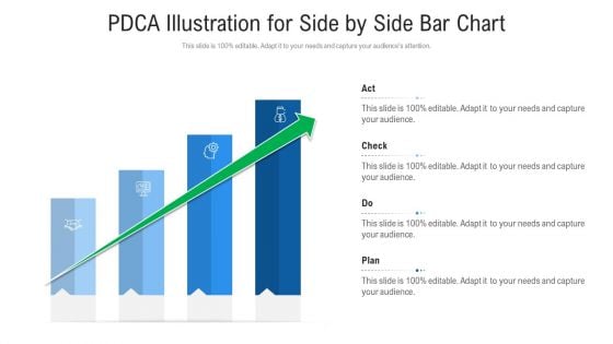 Pdca Illustration For Side By Side Bar Chart Ppt PowerPoint Presentation Gallery Maker PDF