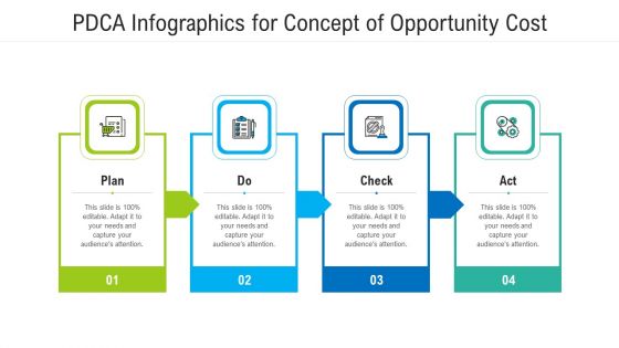 Pdca Infographics For Concept Of Opportunity Cost Ppt PowerPoint Presentation File Background Image PDF