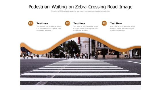 Pedestrian Waiting On Zebra Crossing Road Image Ppt PowerPoint Presentation Gallery Icons PDF