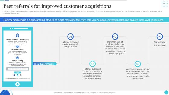 Peer Referrals For Improved Customer Acquisitions Sample PDF