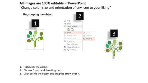 Pencil Design Tree With Icons For Financial Growth Powerpoint Template