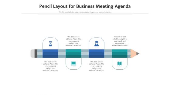 Pencil Layout For Business Meeting Agenda Ppt PowerPoint Presentation File Slide Download PDF