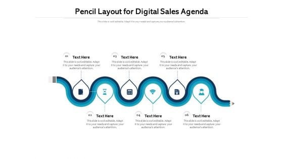 Pencil Layout For Digital Sales Agenda Ppt PowerPoint Presentation File Master Slide PDF