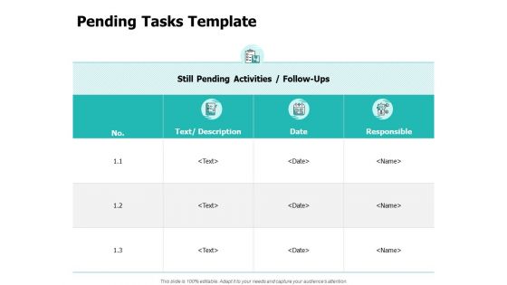 Pending Tasks Template Ppt PowerPoint Presentation Professional Picture