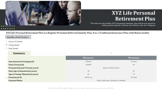 Pension Alimony XYZ Life Personal Retirement Plus Download PDF