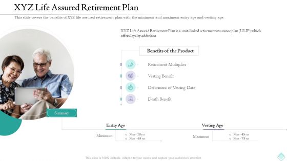 Pension Planner XYZ Life Assured Retirement Plan Diagrams PDF Pension Planner XYZ Life Assured Retirement Plan Diagrams PDF