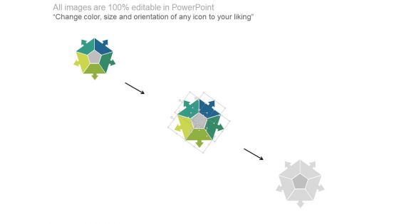 Pentagon With Arrows With Team Icon Powerpoint Template
