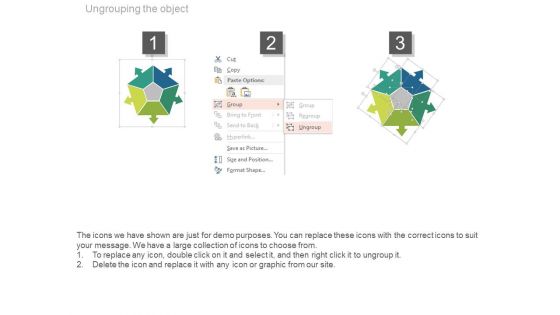Pentagon With Arrows With Team Icon Powerpoint Template