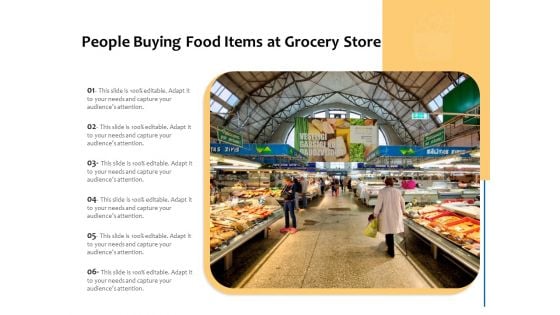 People Buying Food Items At Grocery Store Ppt PowerPoint Presentation File Sample PDF