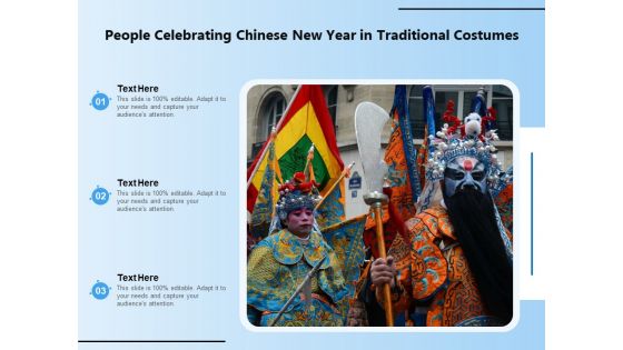 People Celebrating Chinese New Year In Traditional Costumes Ppt PowerPoint Presentation Gallery Background Image PDF