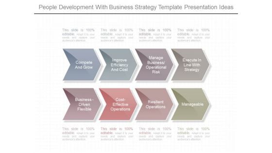 People Development With Business Strategy Template Presentation Ideas