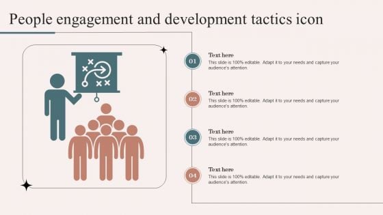 People Engagement And Development Tactics Icon Introduction PDF