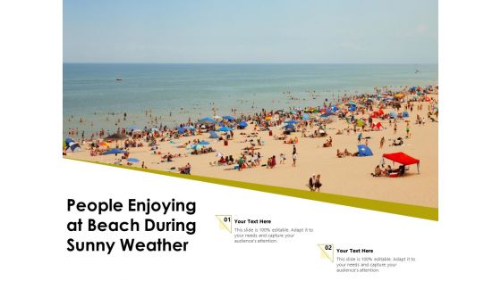 People Enjoying At Beach During Sunny Weather Ppt PowerPoint Presentation Gallery Diagrams PDF