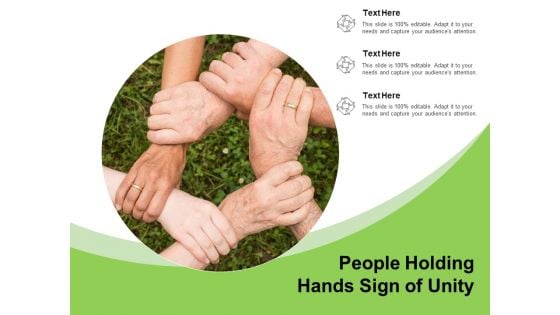 People Holding Hands Sign Of Unity Ppt PowerPoint Presentation Portfolio Clipart Images
