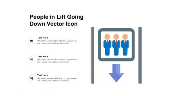 People In Lift Going Down Vector Icon Ppt PowerPoint Presentation Icon Example PDF