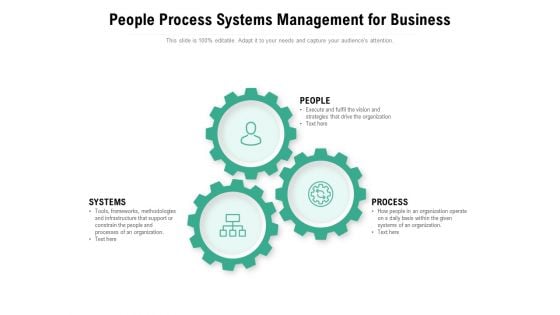 People Process Systems Management For Business Ppt PowerPoint Presentation Summary Demonstration PDF