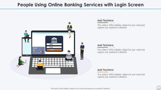 People Using Online Banking Services With Login Screen Sample PDF