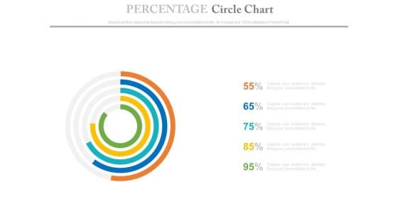 Percentage Data Circle Chart Powerpoint Slides