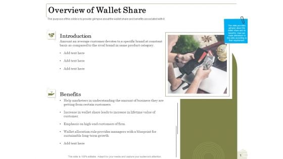 Percentage Share Customer Expenditure Overview Of Wallet Share Brochure PDF