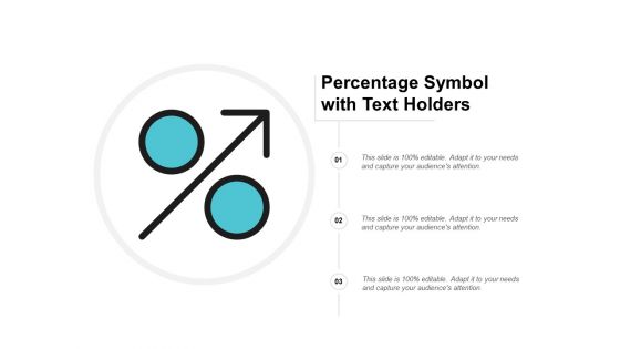 Percentage Symbol With Text Holders Ppt PowerPoint Presentation Example 2015