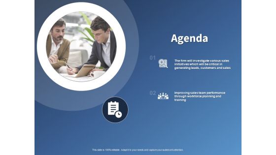 Performance Assessment And Sales Initiative Report Agenda Ppt Gallery Gridlines PDF