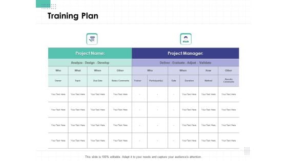 Performance Assessment Training Plan Ppt Professional Pictures PDF