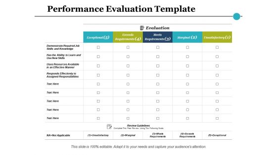 Performance Evaluation Ppt PowerPoint Presentation Visual Aids Backgrounds