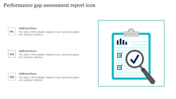 Performance Gap Assessment Report Icon Designs PDF