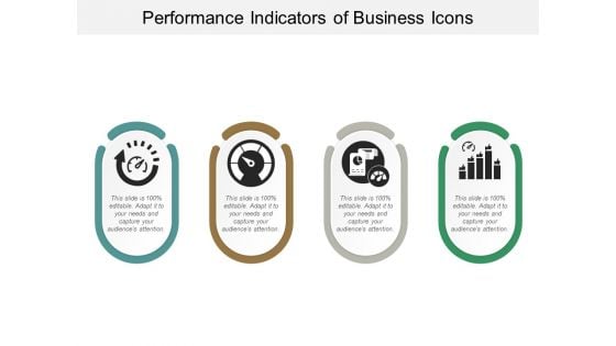 Performance Indicators Of Business Icons Ppt Powerpoint Presentation Infographics Graphics Template