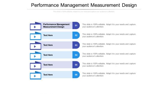 Performance Management Measurement Design Ppt PowerPoint Presentation Model Deck Cpb Pdf