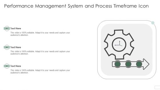 Performance Management System And Process Timeframe Icon Information PDF