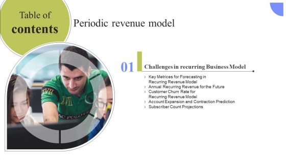 Periodic Revenue Model Table Of Contents Guidelines PDF