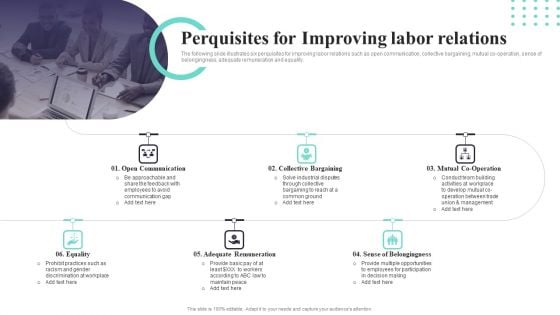 Perquisites For Improving Labor Relations Ppt PowerPoint Presentation File Summary PDF Perquisites For Improving Labor Relations Ppt PowerPoint Presentation File Summary PDF