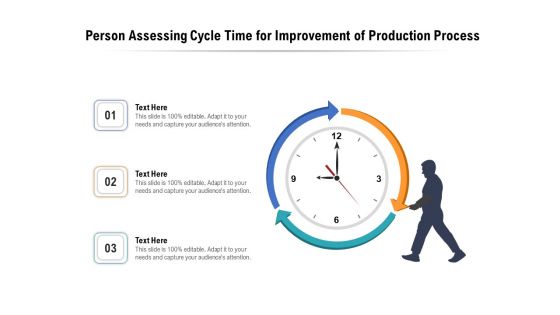 Person Assessing Cycle Time For Improvement Of Production Process Ppt PowerPoint Presentation Portfolio Picture PDF
