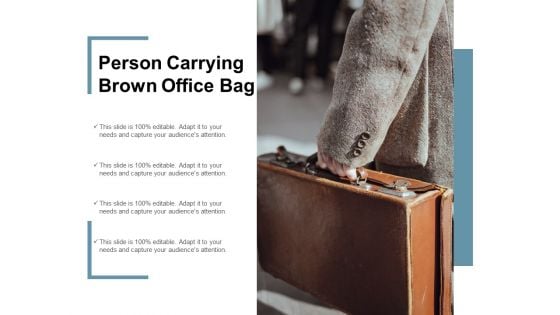 Person Carrying Brown Office Bag Ppt Powerpoint Presentation Infographics Graphics Tutorials