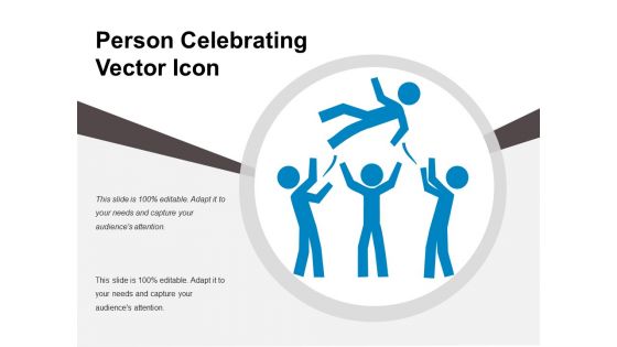 Person Celebrating Vector Icon Ppt PowerPoint Presentation Gallery Portrait PDF