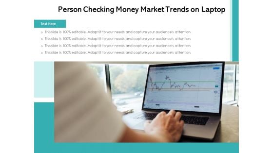 Person Checking Money Market Trends On Laptop Ppt PowerPoint Presentation Gallery Clipart PDF