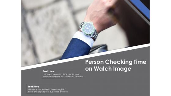Person Checking Time On Watch Image Ppt PowerPoint Presentation Gallery Background Designs PDF