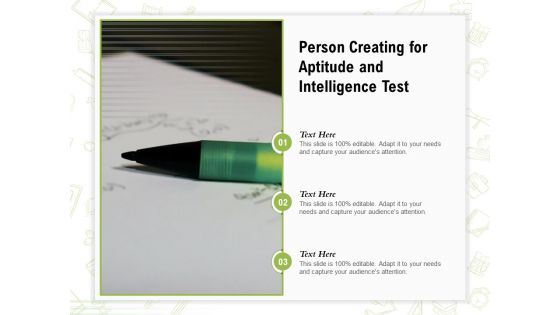 Person Creating For Aptitude And Intelligence Test Ppt PowerPoint Presentation Infographics Images PDF