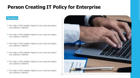 Person Creating IT Policy For Enterprise Ppt PowerPoint Presentation Slides Samples PDF