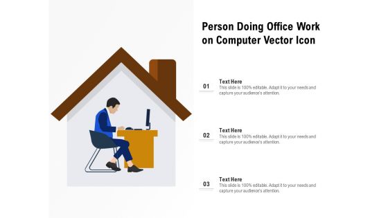 Person Doing Office Work On Computer Vector Icon Ppt PowerPoint Presentation Gallery Graphics PDF